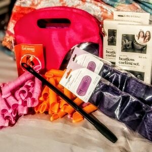 Pink and Orange Kids Curling Set